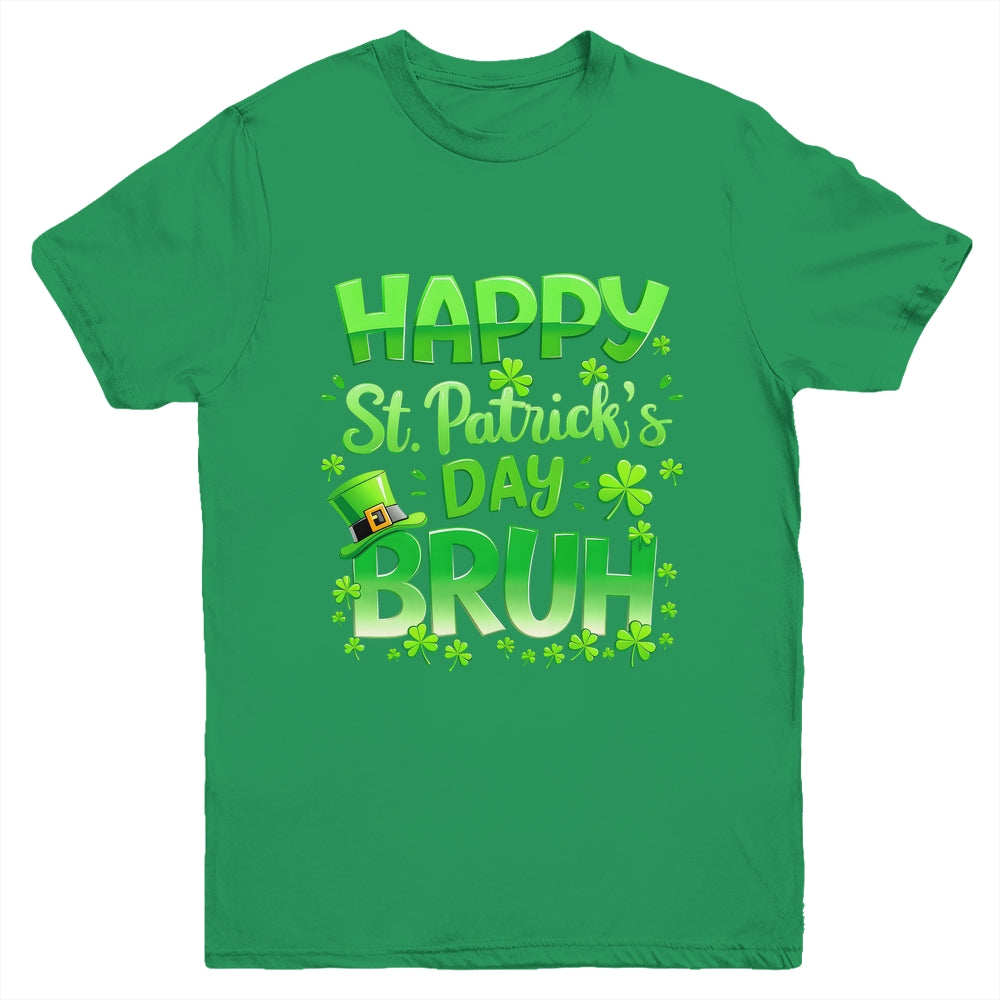 Bruh St Patricks Day Boys Teens Kids Saint Patricks Day Youth Shirt | teecentury