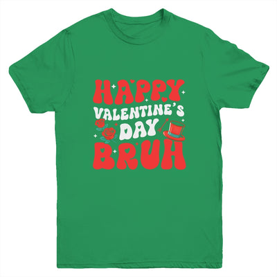 Bruh Valentines Day Teens Boys Kids Heart Valentine Youth Shirt | teecentury