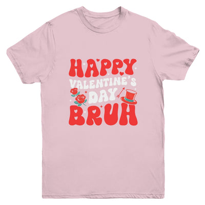 Bruh Valentines Day Teens Boys Kids Heart Valentine Youth Shirt | teecentury