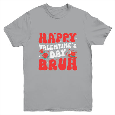 Bruh Valentines Day Teens Boys Kids Heart Valentine Youth Shirt | teecentury