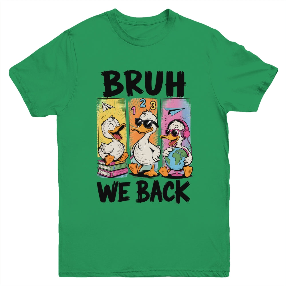 Bruh We Back Goose Back To School Retro Goose First Day Youth Shirt | teecentury