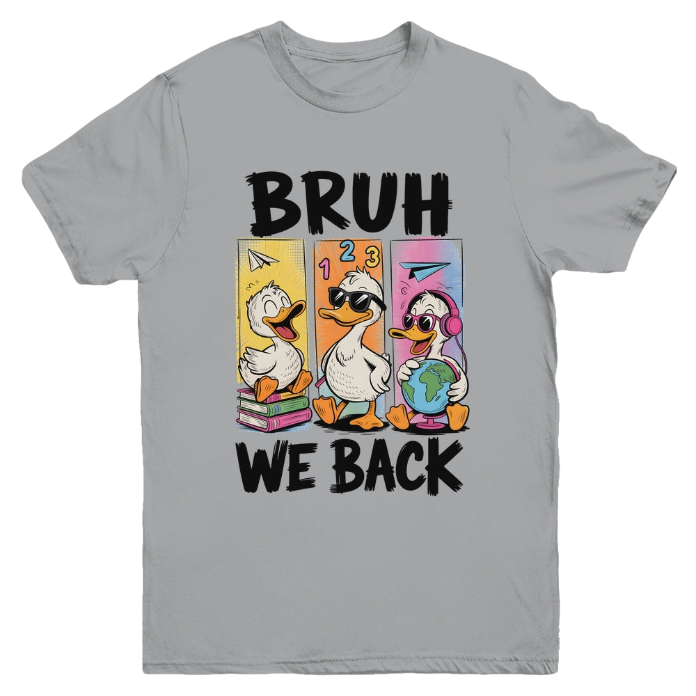 Bruh We Back Goose Back To School Retro Goose First Day Youth Shirt | teecentury