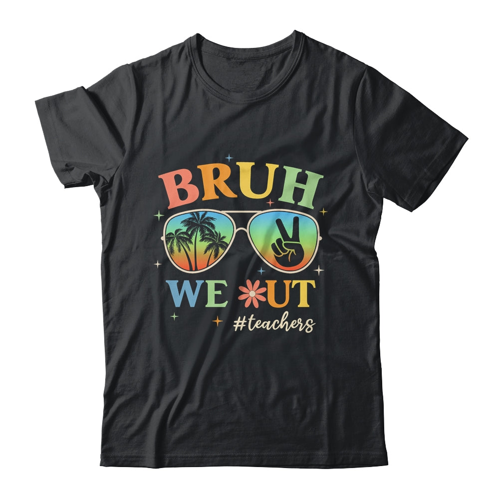 Bruh We Out Teachers Groovy Retro Happy Last Day Of School Shirt & Tank Top | teecentury