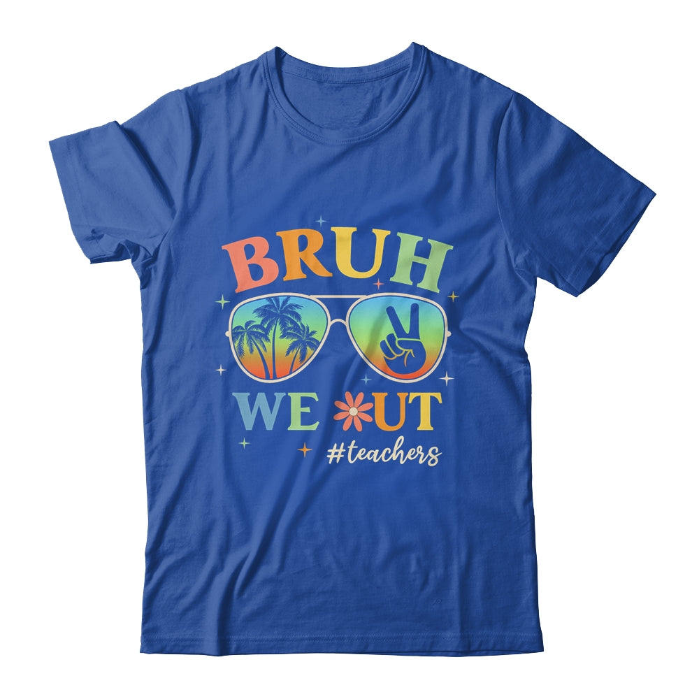 Bruh We Out Teachers Groovy Retro Happy Last Day Of School Shirt & Tank Top | teecentury