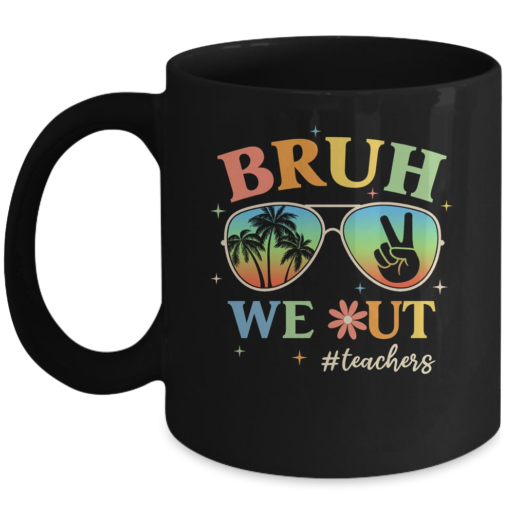 Bruh We Out Teachers Groovy Retro Happy Last Day Of School Mug | teecentury