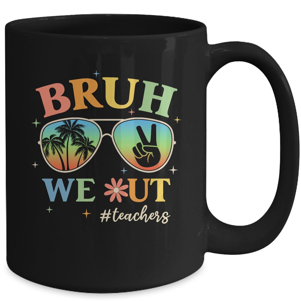 Bruh We Out Teachers Groovy Retro Happy Last Day Of School Mug | teecentury