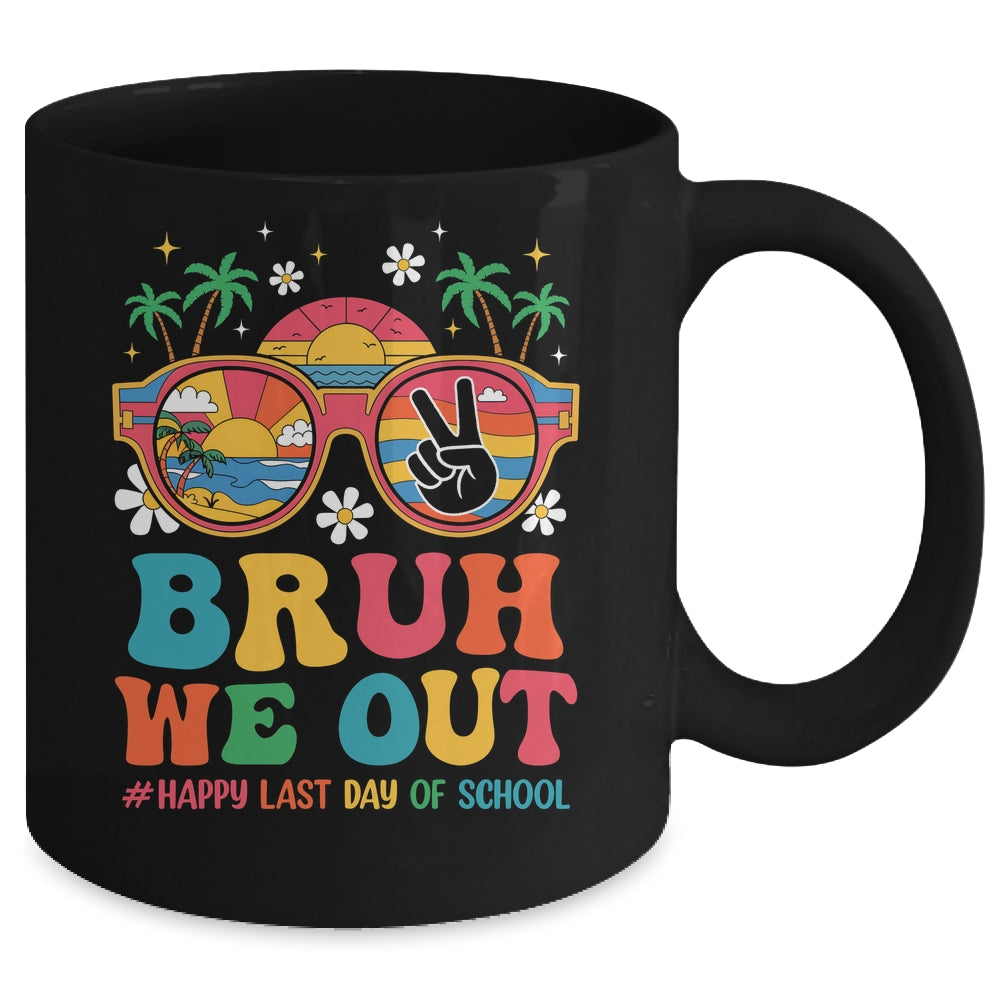 Bruh We Out Teachers Happy Last Day Of School Groovy Mug | teecentury
