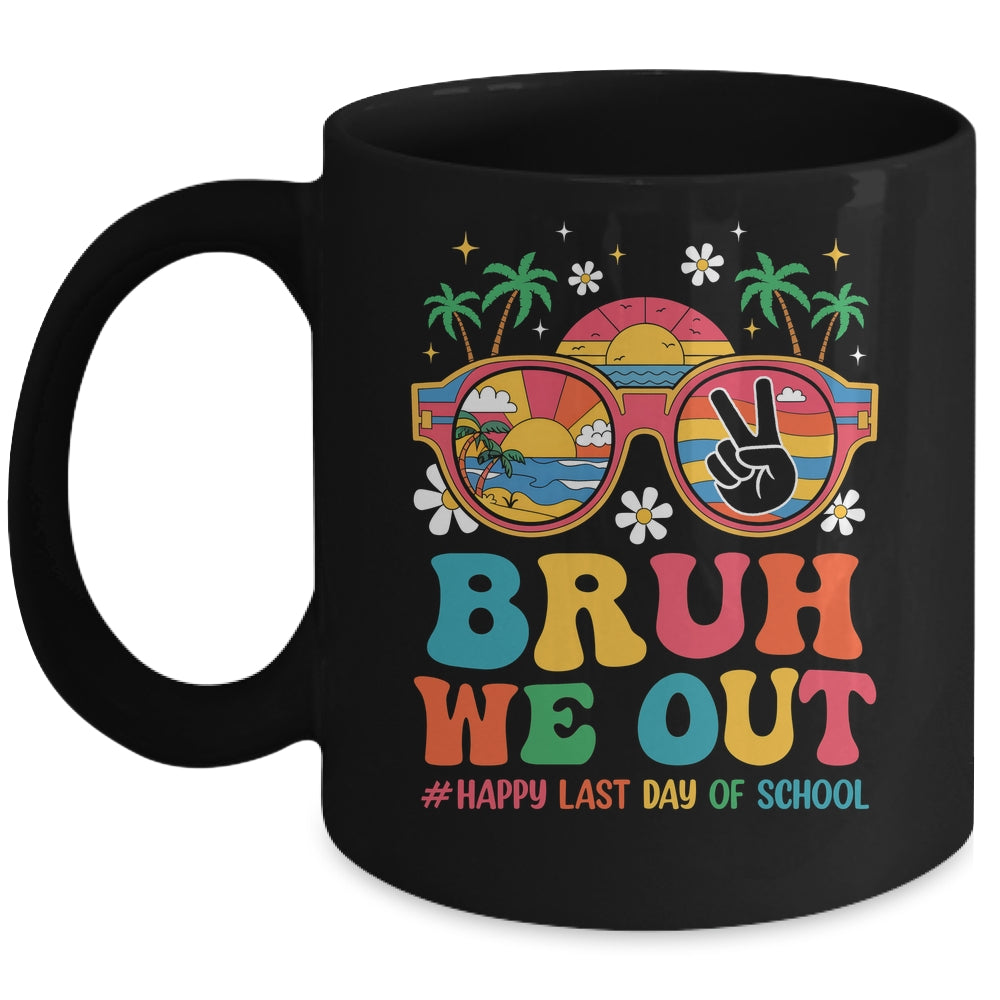Bruh We Out Teachers Happy Last Day Of School Groovy Mug | teecentury