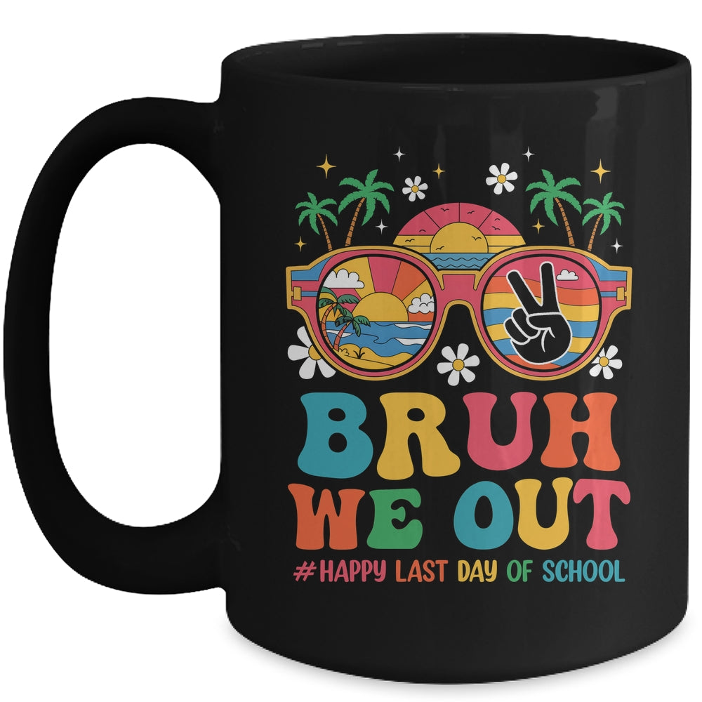 Bruh We Out Teachers Happy Last Day Of School Groovy Mug | teecentury