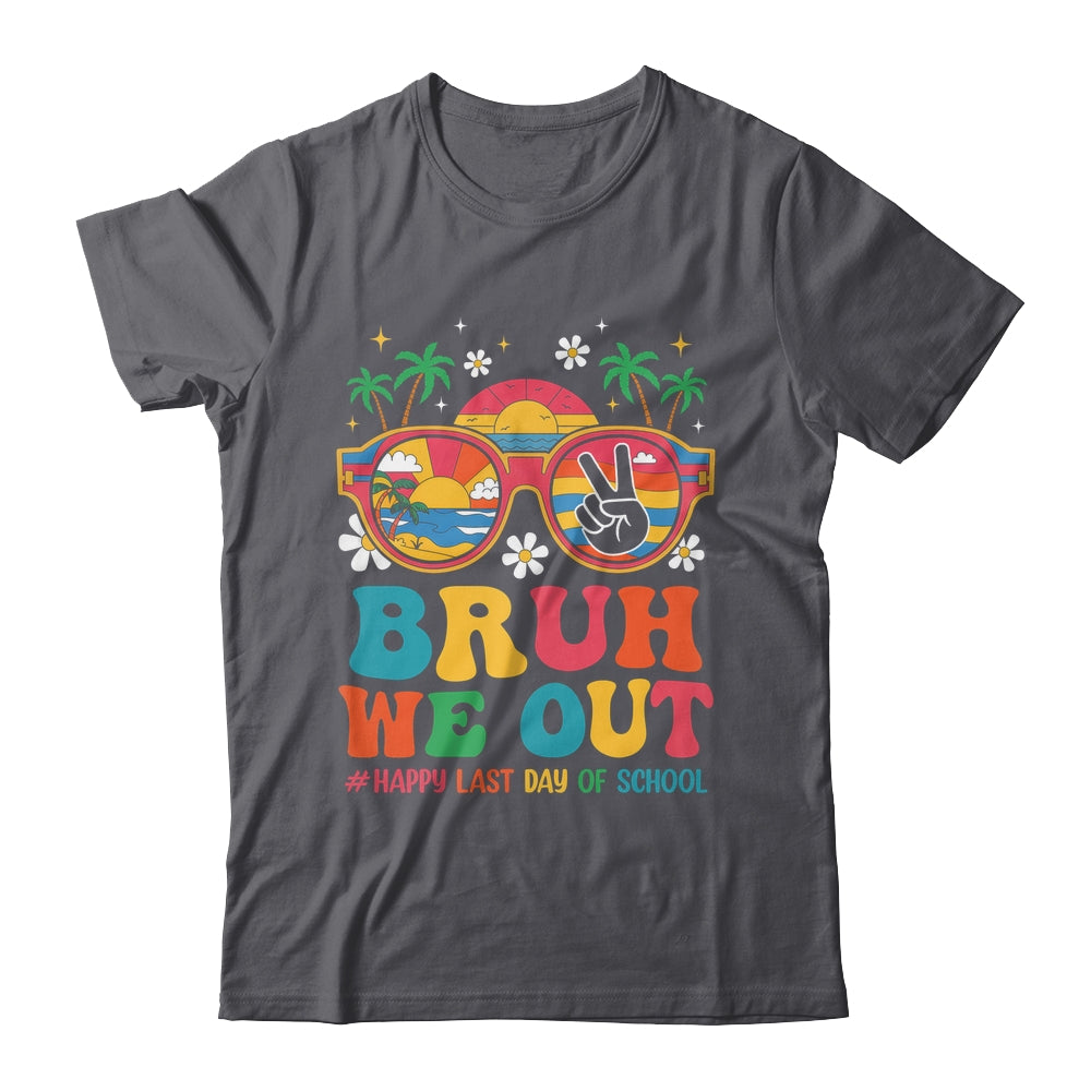 Bruh We Out Teachers Happy Last Day Of School Groovy Shirt & Tank Top | teecentury