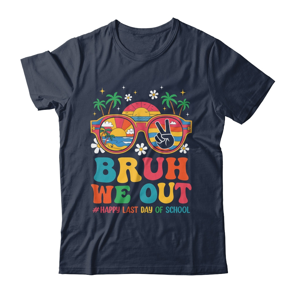Bruh We Out Teachers Happy Last Day Of School Groovy Shirt & Tank Top | teecentury