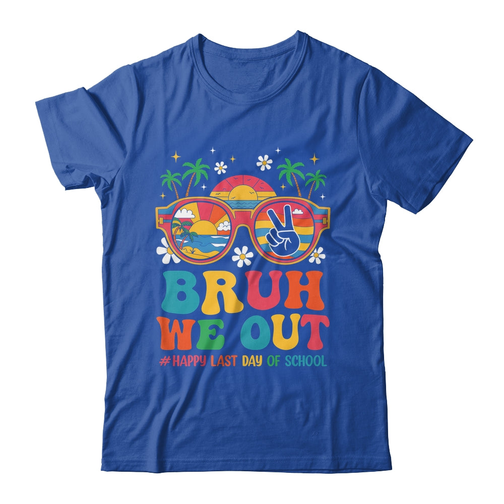 Bruh We Out Teachers Happy Last Day Of School Groovy Shirt & Tank Top | teecentury