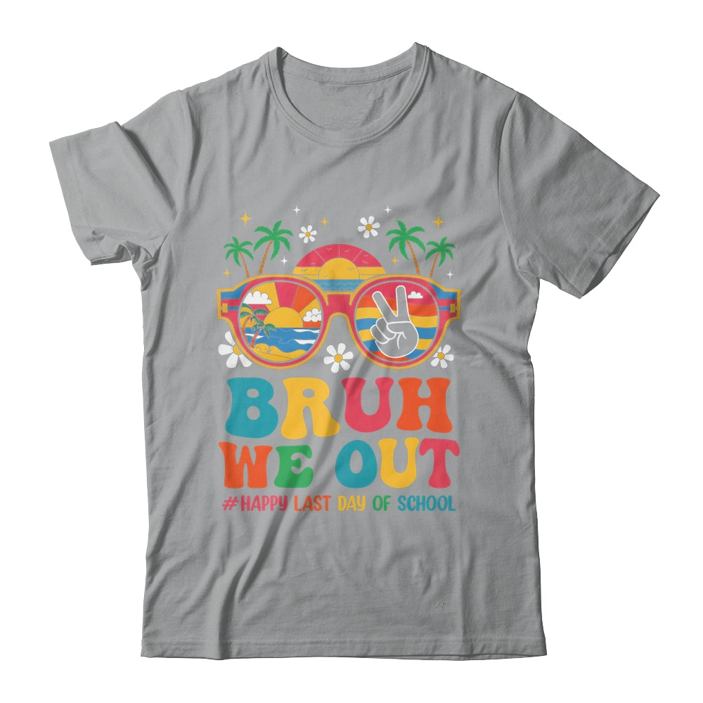 Bruh We Out Teachers Happy Last Day Of School Groovy Shirt & Tank Top | teecentury