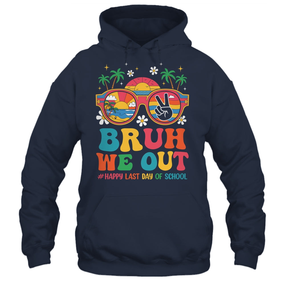 Bruh We Out Teachers Happy Last Day Of School Groovy Shirt & Tank Top | teecentury