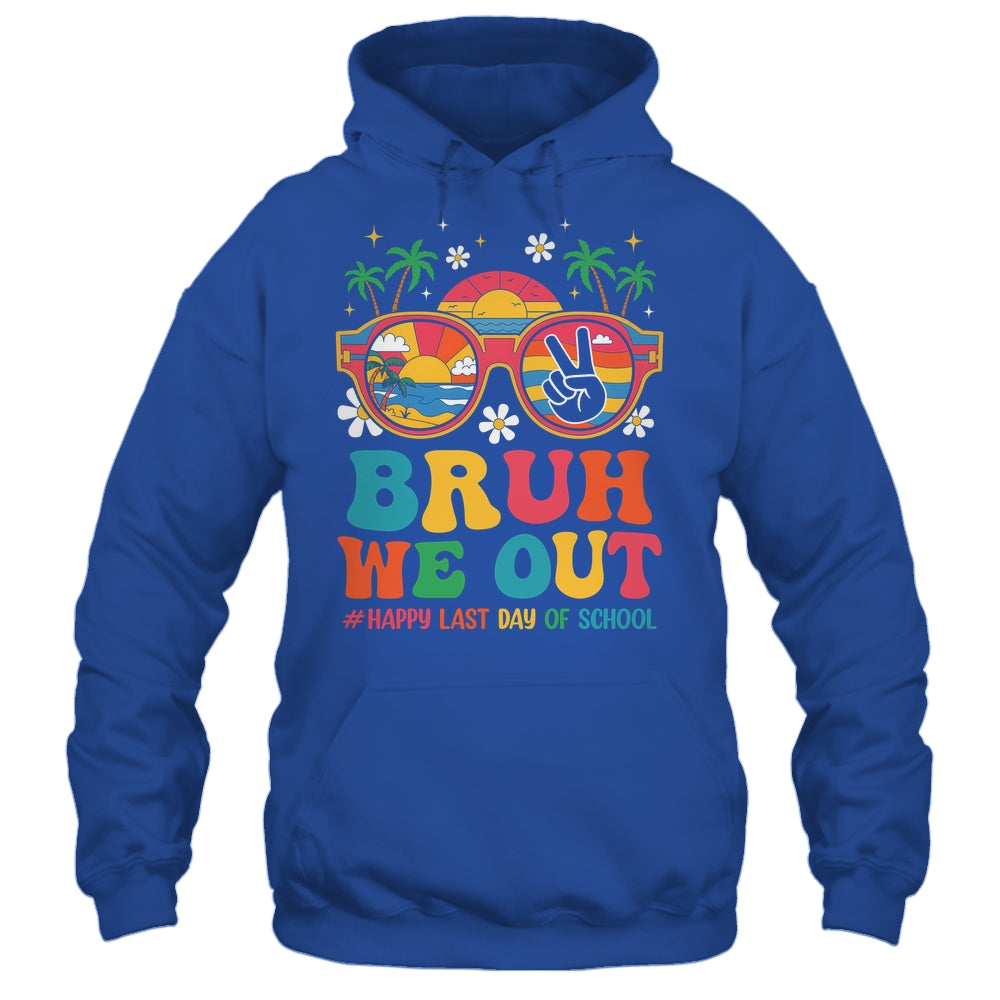 Bruh We Out Teachers Happy Last Day Of School Groovy Shirt & Tank Top | teecentury