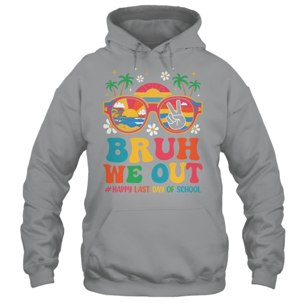Bruh We Out Teachers Happy Last Day Of School Groovy Shirt & Tank Top | teecentury