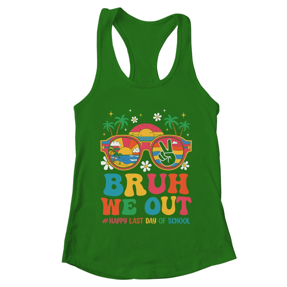 Bruh We Out Teachers Happy Last Day Of School Groovy Shirt & Tank Top | teecentury