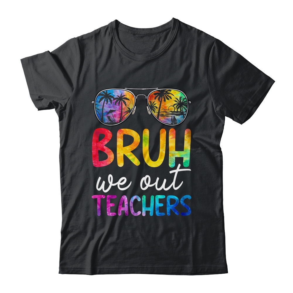 Bruh We Out Teachers Happy Last Day Of School Retro Tie Dye Shirt & Tank Top | teecentury
