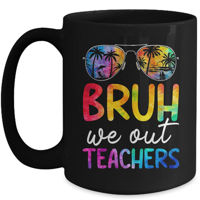 Bruh We Out Teachers Happy Last Day Of School Retro Tie Dye Mug | teecentury