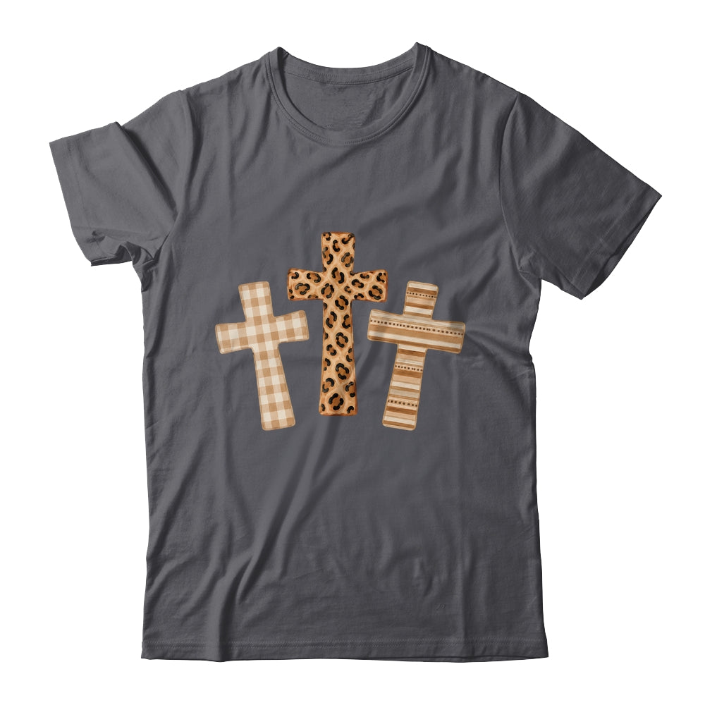 Brushstroke Cross God Faith Leopard Jesus Christian Women Shirt & Hoodie | teecentury