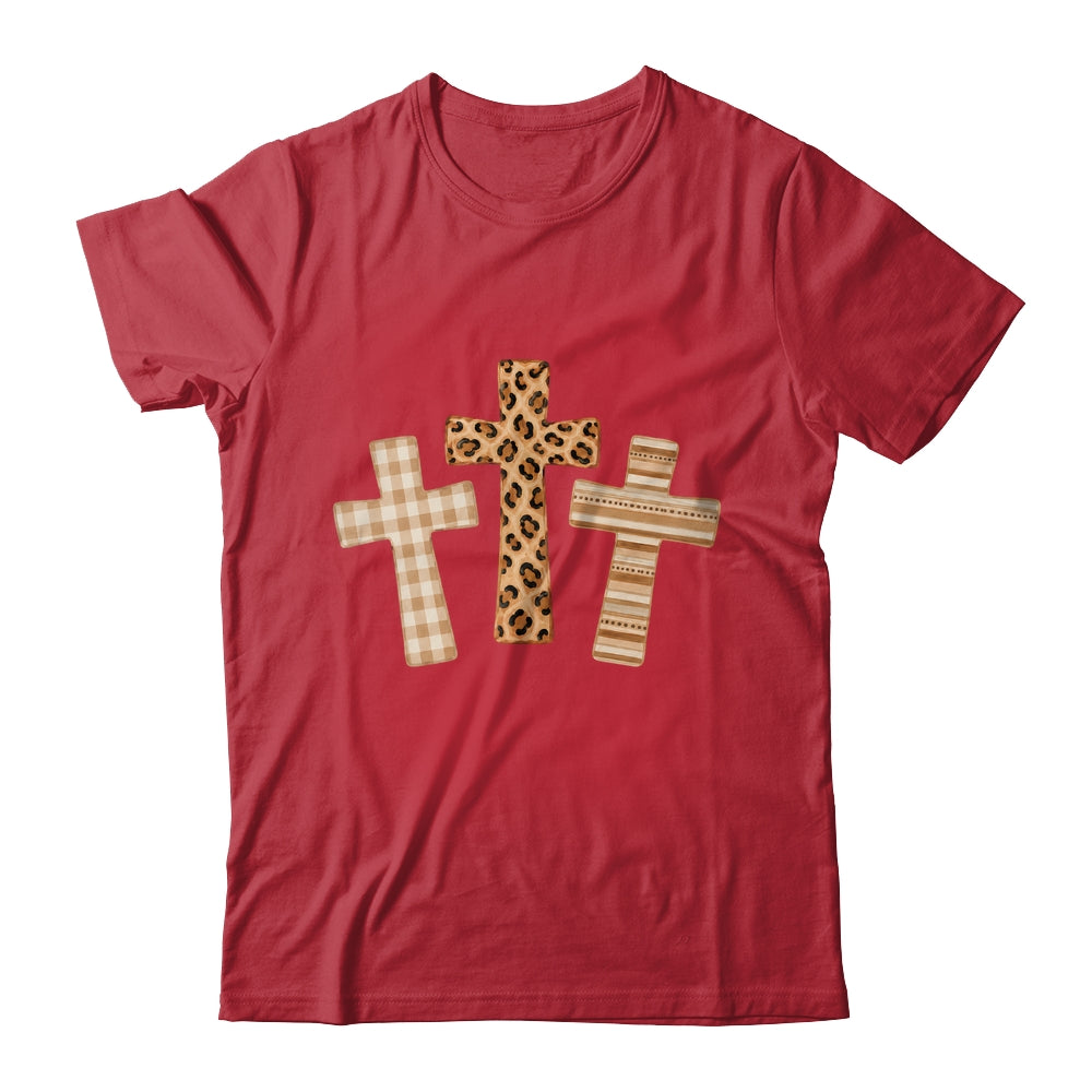 Brushstroke Cross God Faith Leopard Jesus Christian Women Shirt & Hoodie | teecentury