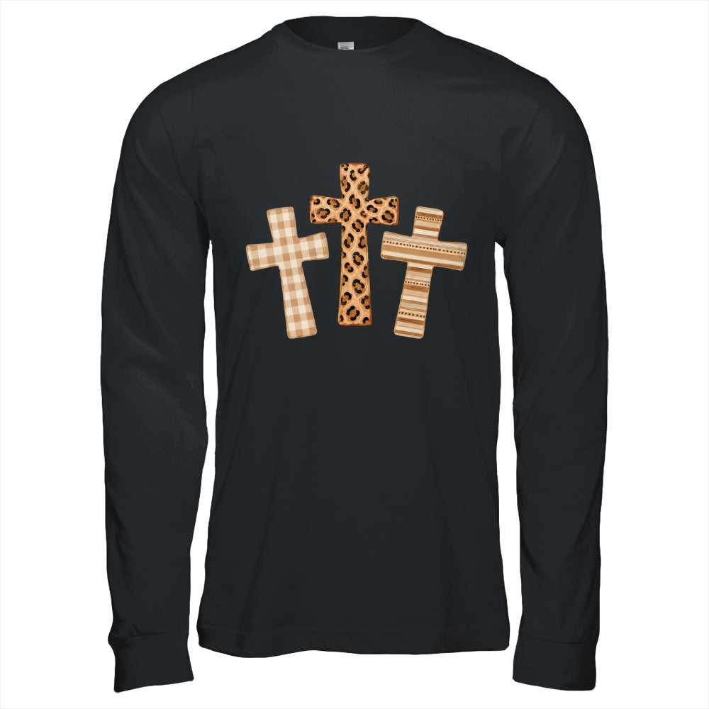 Brushstroke Cross God Faith Leopard Jesus Christian Women Shirt & Hoodie | teecentury
