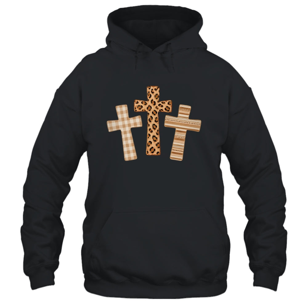 Brushstroke Cross God Faith Leopard Jesus Christian Women Shirt & Hoodie | teecentury