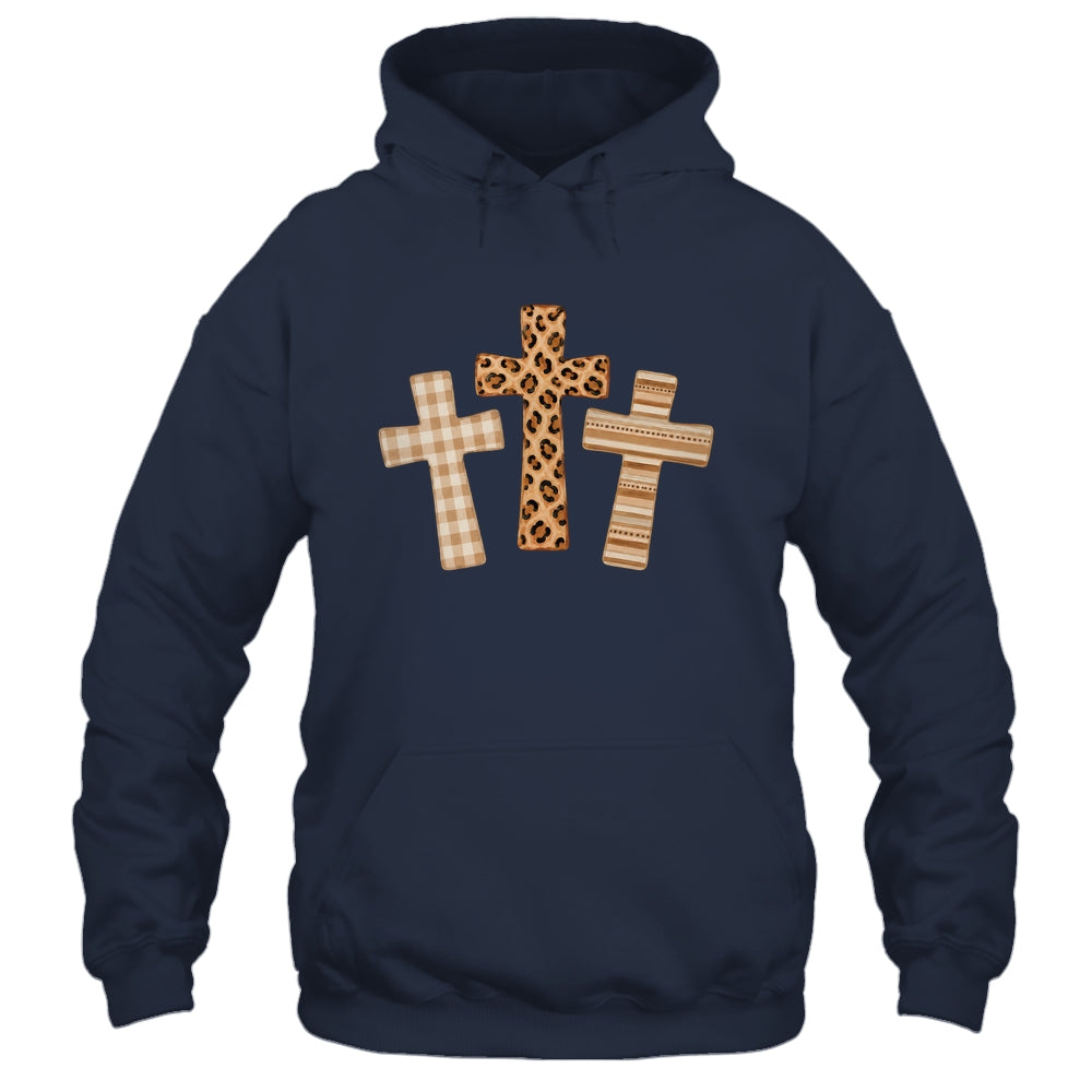 Brushstroke Cross God Faith Leopard Jesus Christian Women Shirt & Hoodie | teecentury