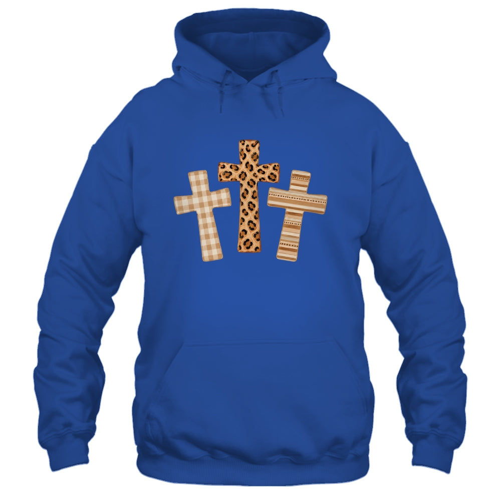 Brushstroke Cross God Faith Leopard Jesus Christian Women Shirt & Hoodie | teecentury