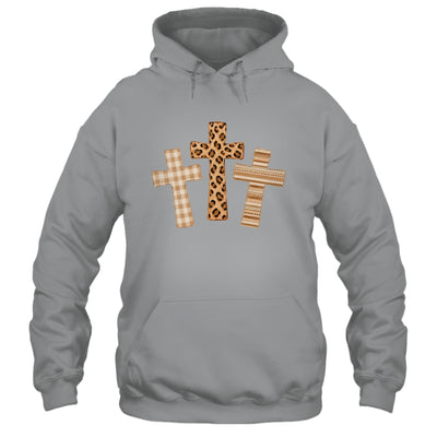 Brushstroke Cross God Faith Leopard Jesus Christian Women Shirt & Hoodie | teecentury