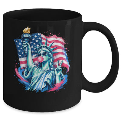 Brushstroke Statue Of Liberty Blowing Bubble Gum 4Th Of July Mug | teecentury