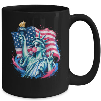 Brushstroke Statue Of Liberty Blowing Bubble Gum 4Th Of July Mug | teecentury