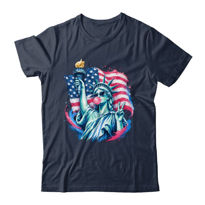 Brushstroke Statue Of Liberty Blowing Bubble Gum 4Th Of July Shirt & Tank Top | teecentury