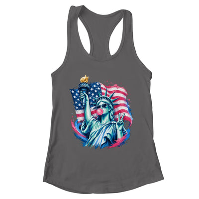 Brushstroke Statue Of Liberty Blowing Bubble Gum 4Th Of July Shirt & Tank Top | teecentury