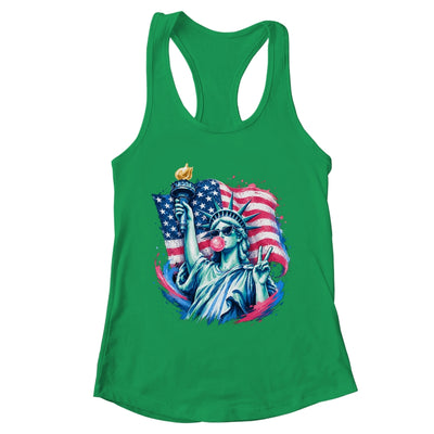 Brushstroke Statue Of Liberty Blowing Bubble Gum 4Th Of July Shirt & Tank Top | teecentury