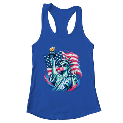 Brushstroke Statue Of Liberty Blowing Bubble Gum 4Th Of July Shirt & Tank Top | teecentury