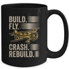 Build Fly Crash Rebuild Model Airplane Pilot RC Plane Mug | teecentury