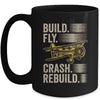 Build Fly Crash Rebuild Model Airplane Pilot RC Plane Mug | teecentury