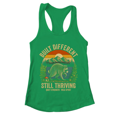 Built Different Still Thriving Raccoon Funny Vintage Shirt & Tank Top | teecentury