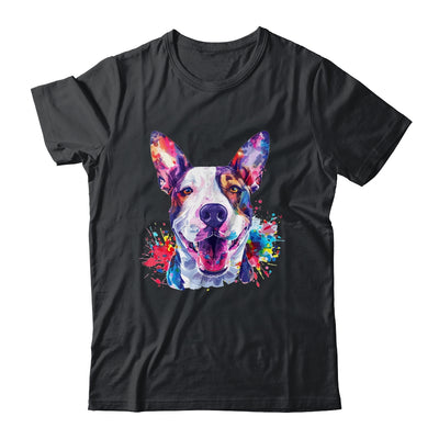 Bull Terrier Mom Lover Puppy Dog Watercolor Tie Dye Painting Shirt & Tank Top | teecentury