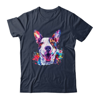 Bull Terrier Mom Lover Puppy Dog Watercolor Tie Dye Painting Shirt & Tank Top | teecentury
