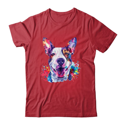 Bull Terrier Mom Lover Puppy Dog Watercolor Tie Dye Painting Shirt & Tank Top | teecentury