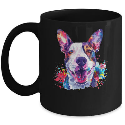 Bull Terrier Mom Lover Puppy Dog Watercolor Tie Dye Painting Mug | teecentury