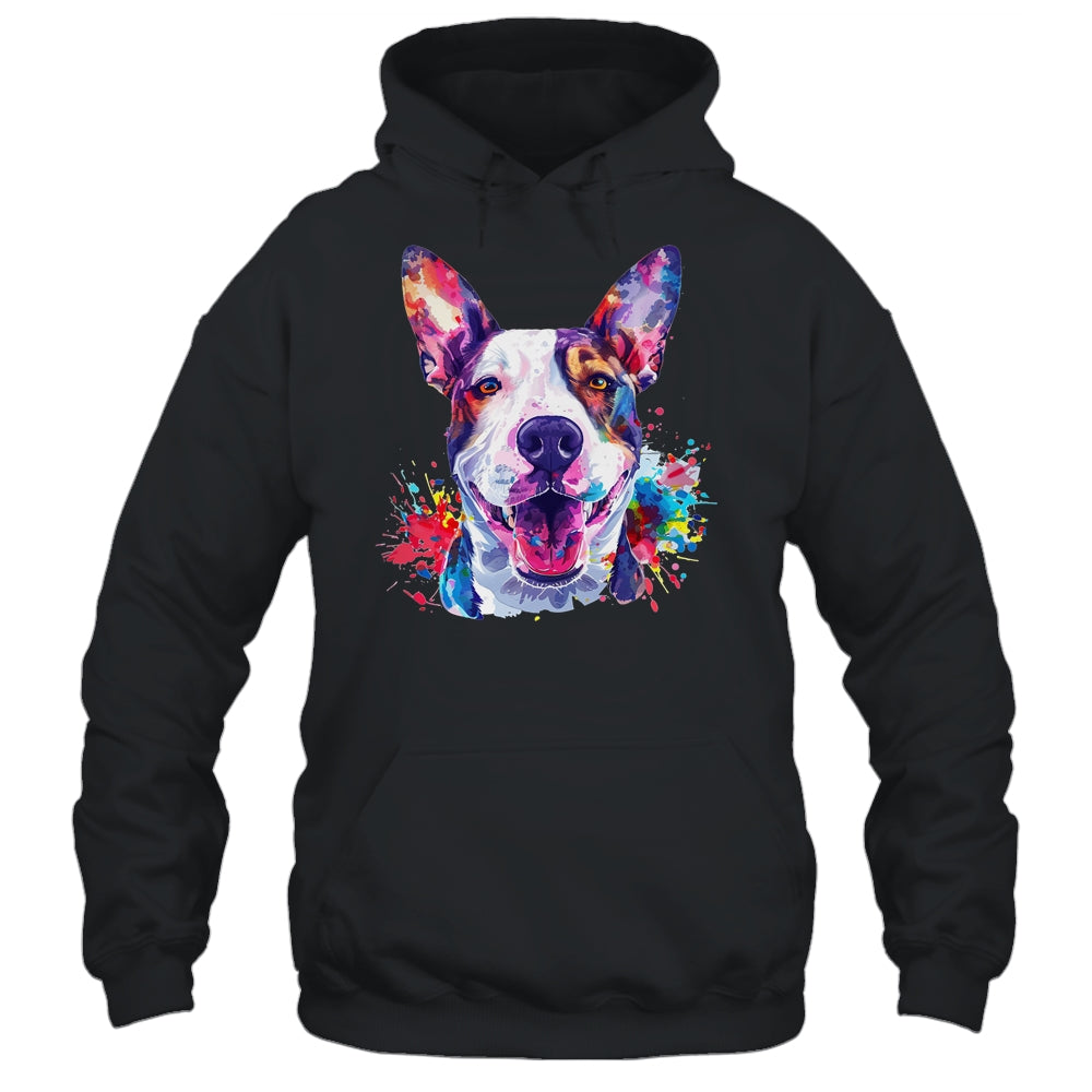 Bull Terrier Mom Lover Puppy Dog Watercolor Tie Dye Painting Shirt & Tank Top | teecentury