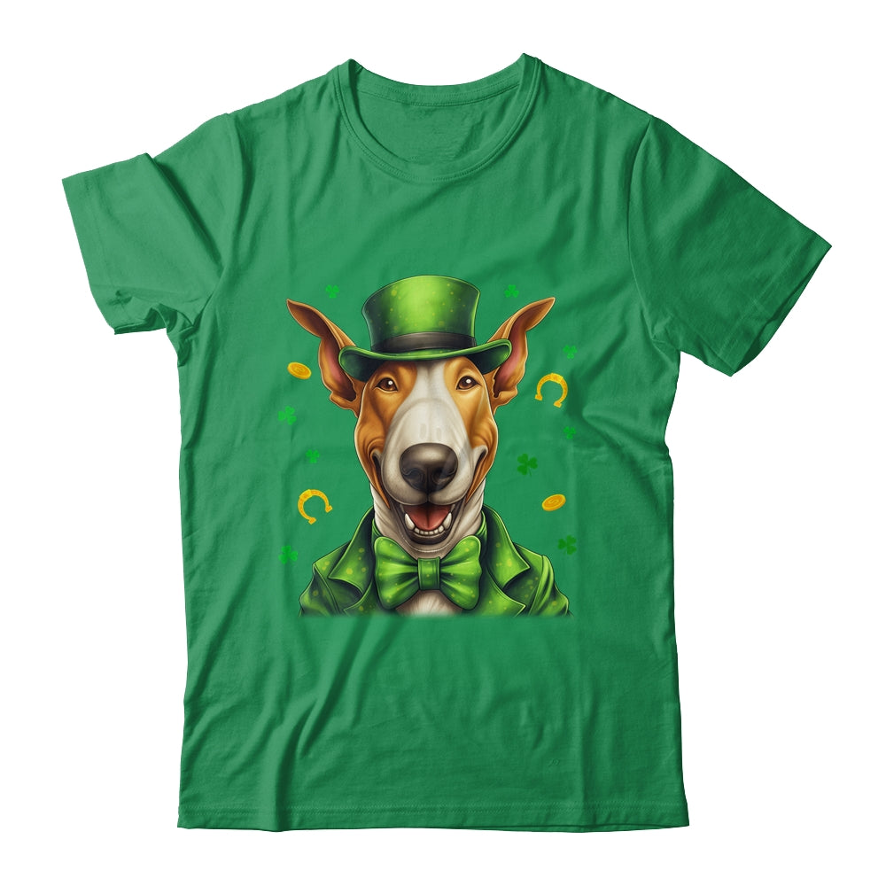 Bull Terrier St Patricks Day Leprechaun Shamrock Irish Shirt & Hoodie | teecentury