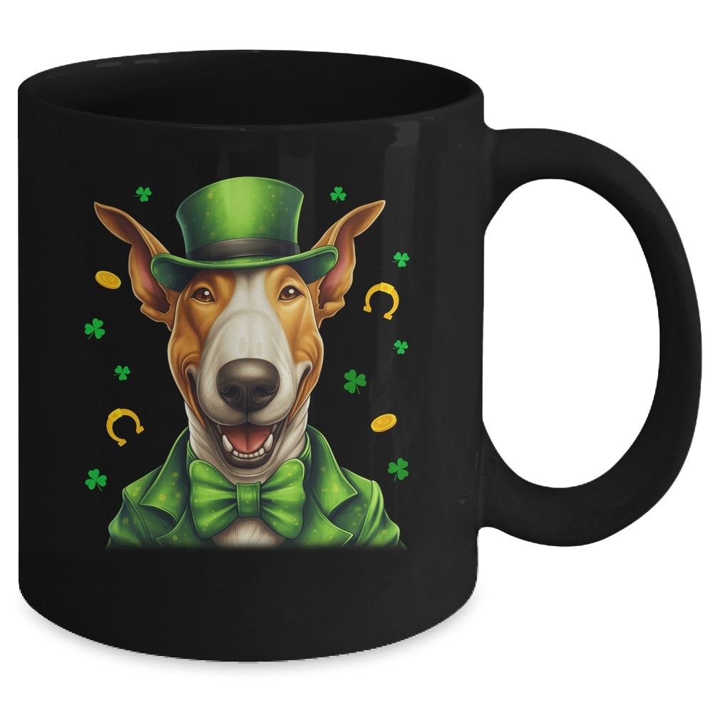 Bull Terrier St Patricks Day Leprechaun Shamrock Irish Mug | teecentury