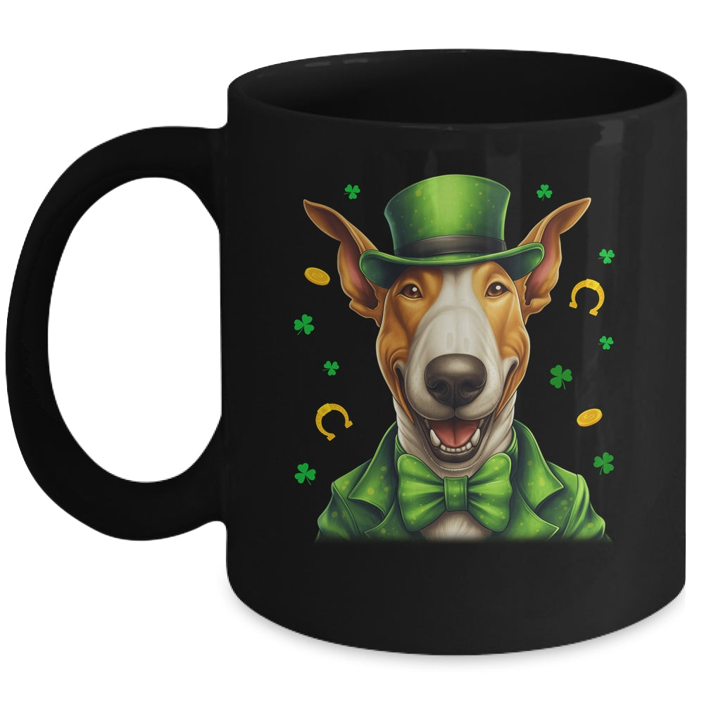 Bull Terrier St Patricks Day Leprechaun Shamrock Irish Mug | teecentury