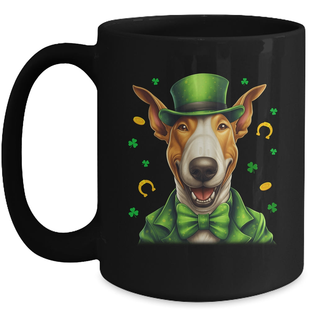 Bull Terrier St Patricks Day Leprechaun Shamrock Irish Mug | teecentury