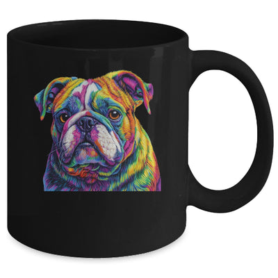 Bulldog Dog Colorful Face Dog Lover Men Women Mug | teecentury
