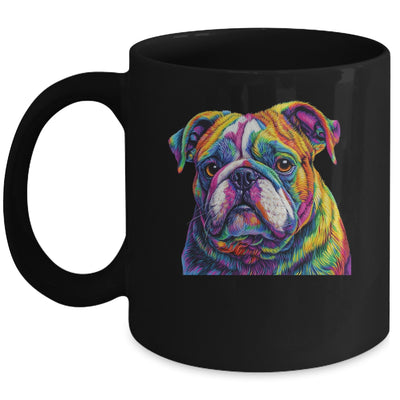 Bulldog Dog Colorful Face Dog Lover Men Women Mug | teecentury